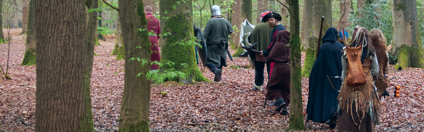 Charm deelnemers tijdens het larp evenement